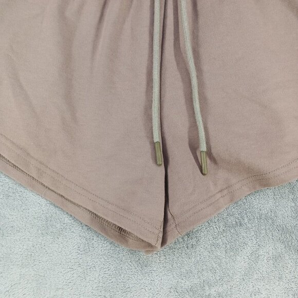 Automet Sweatshorts Size SMALL(4-6) Rayon Casual Terry Knit Taupe Athleisure - Picture 4 of 10